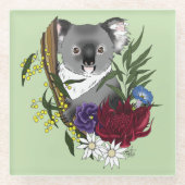 Koala Bär Glasuntersetzer (Vorderseite)