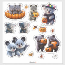 Koala Bar Halloween Stickers Niedlich Viele Design