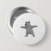 Koala-Bär in der Yoga-Fitness Button (Vorne & Hinten)