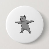 Koala-Bär in der Yoga-Fitness Button (Vorderseite)