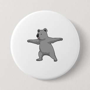 Koala-Bär in der Yoga-Fitness Button
