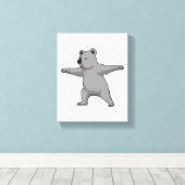 Koala-Bär in der Yoga-Fitness Leinwanddruck (Insitu (Holzboden))