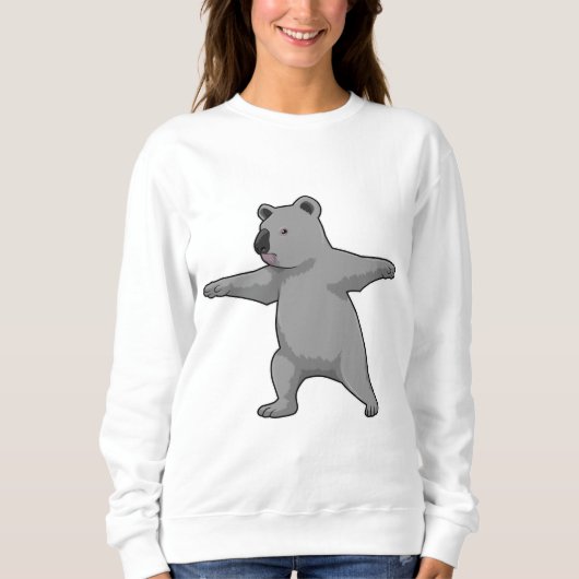 Koala-Bär in der Yoga-Fitness Sweatshirt (Vorderseite)