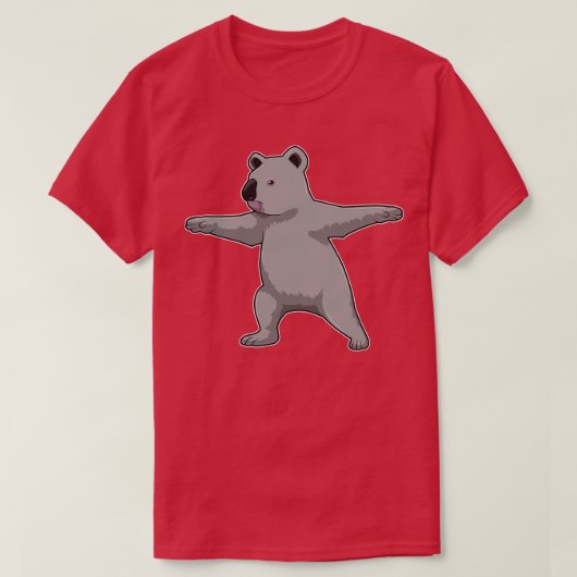 Koala-Bär in der Yoga-Fitness T-Shirt (Design vorne)