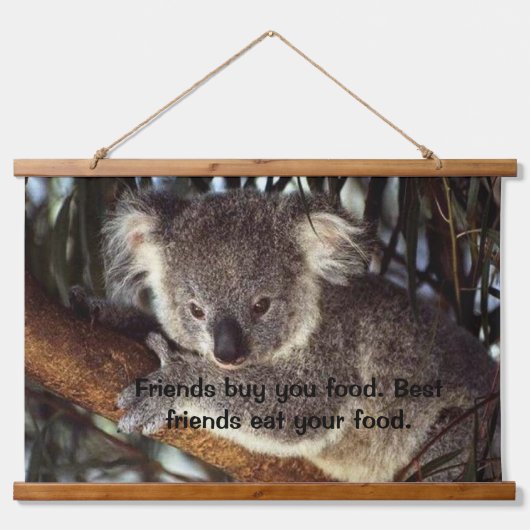 Koala-Bär in einem Baum Wandteppich Mit Holzrahmen (Vorne)