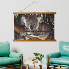 Koala-Bär in einem Baum Wandteppich Mit Holzrahmen