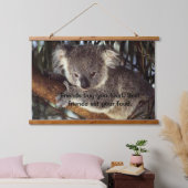 Koala-Bär in einem Baum Wandteppich Mit Holzrahmen (Schlafzimmer)