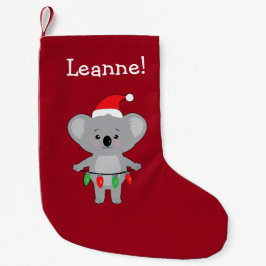 Koala Bär in Weihnachtsmannmütze Dekorieren für We Kleiner Weihnachtsstrumpf