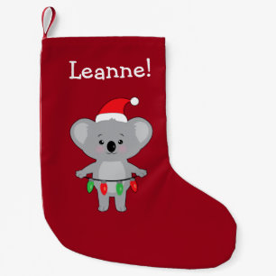Koala Bär in Weihnachtsmannmütze Dekorieren für We Kleiner Weihnachtsstrumpf