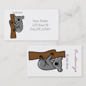 Koala Bär Kletterbaum Thunder_Cove Visitenkarte (Vorne/Hinten)