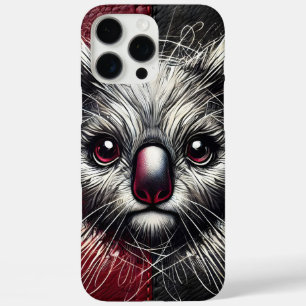 Koala-Bär-Kunst auf texturiertem Hintergrund iPhone 16 Pro Max Hülle