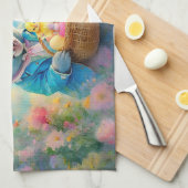 Koala-Bär mit einem Korb von Ostereiern Geschirrtuch (Viertel Falte)