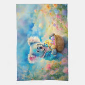 Koala-Bär mit einem Korb von Ostereiern Geschirrtuch (Vertikal)