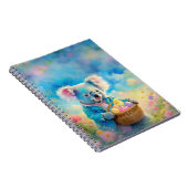 Koala-Bär mit einem Korb von Ostereiern Notizblock (Rechte Seite)