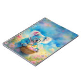 Koala-Bär mit einem Korb von Ostereiern Notizblock (Linke Seite)