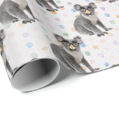 Koala-Bär mit Groucho-Brille auf Polka-Punkten Geschenkpapier (Rolleneckpunkt)