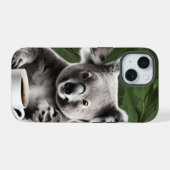 Koala-Bär mit Kaffee-Tasse, gemütliches Design iPhone 15 Hülle (Rückseite (Horizontal))