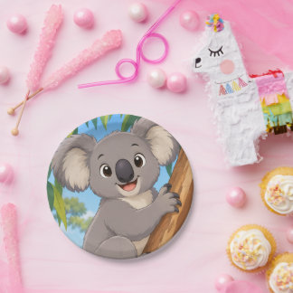 Koala-Bär-Papierteller Pappteller