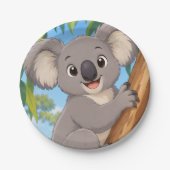 Koala-Bär-Papierteller Pappteller (Vorderseite)