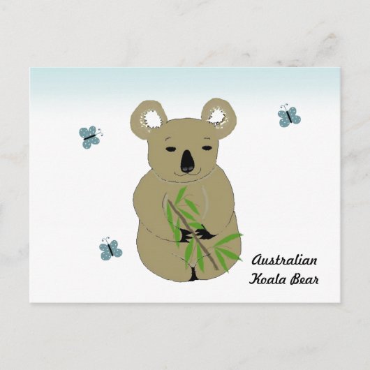 Koala Bär Postkarte (Vorderseite)