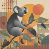 Koala-Bär sitzt in einem Baum Aufkleber (Vorderseite)