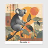 Koala-Bär sitzt in einem Baum Aufkleber (Blatt)
