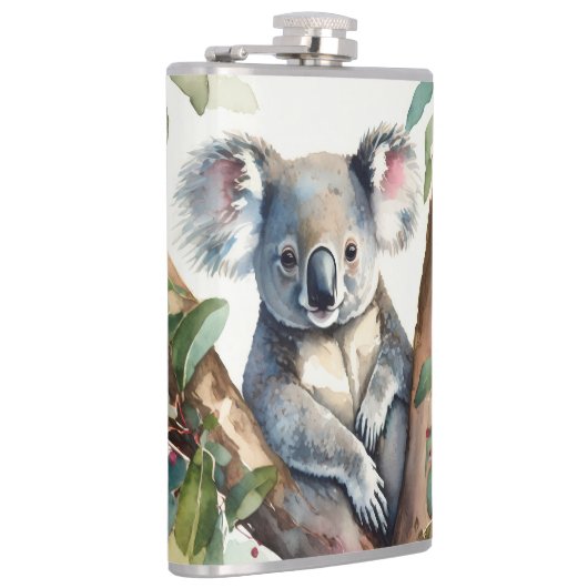 Koala-Bär sitzt Kaugummi Flachmann (Rechts)