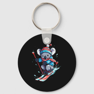 Koala-Bär Skifahrer Skifahren Winter Schnee Schlüsselanhänger