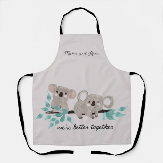 Koala-Bär-Wasserfarb-Schürze Schürze (Vorderseite)