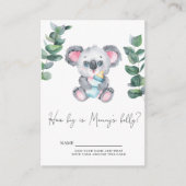 Koala Bär Wie groß ist der Bauch von Mama? Begleitkarte (Vorderseite)