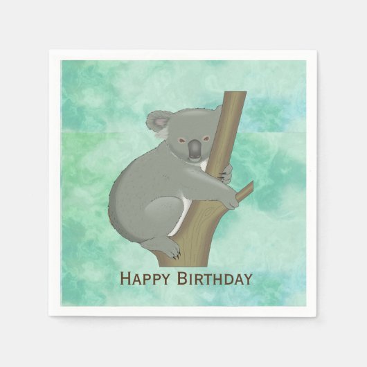 Koala Bären Designpapier Napkins Serviette (Vorderseite)