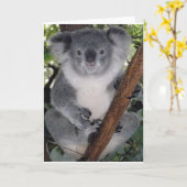 Koala-Bären Karte (Gelbe Blume)