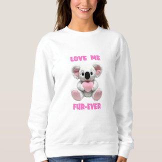 Koala Bären umarmt rosa Herzchen Valentinstag Gesc Sweatshirt
