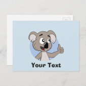 Koala-Bärenbär-Cartoon Postkarte (Vorne/Hinten)