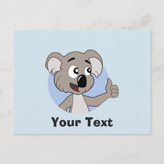 Koala-Bärenbär-Cartoon Postkarte (Vorderseite)