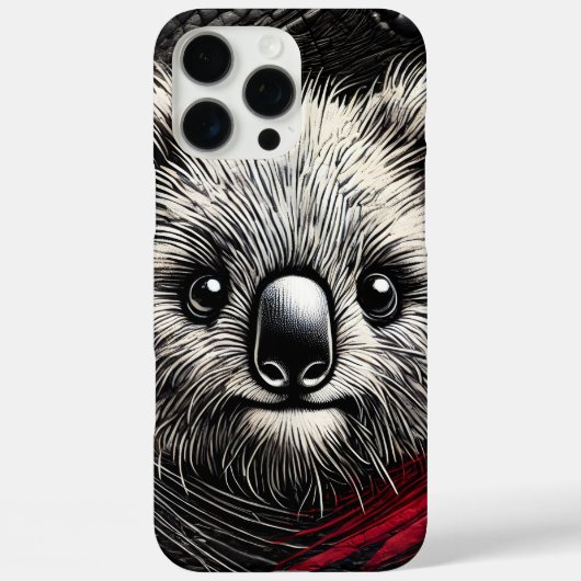 Koala-Bärendarstellung auf texturiertem Hintergrun Case-Mate iPhone Hülle (Rückseite)