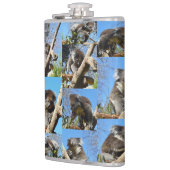 Koala Bärenfoto Collage, Hip Flask Flachmann (Links)