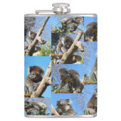Koala Bärenfoto Collage, Hip Flask Flachmann (Vorderseite)
