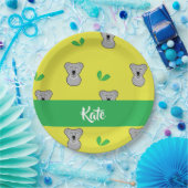 Koala-Bärengelb Pappteller (Party)