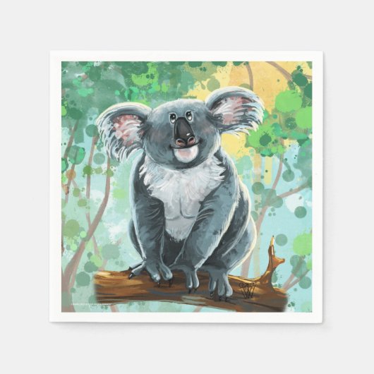 Koala Bärengeschenke und Zubehör Serviette (Vorderseite)