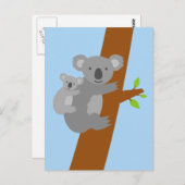 Koala-Bärenkopfkarten Postkarte (Vorne/Hinten)