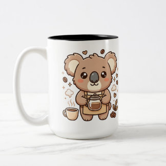 Koala-Barista-Kaffeetasse Zwei-Töne Zweifarbige Tasse