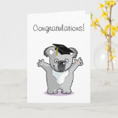 Koala-Bärn-Absolvent Karte (Gelbe Blume)