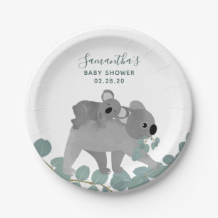 Koala-Bärn-Baby-Duschen-Papier-Teller Pappteller