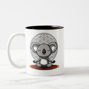 Koala-Bärn-Zen-Yoga-Meditations-Tier Zweifarbige Tasse