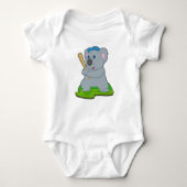 Koala Baseball Baseball Baby Strampler (Vorderseite)