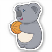 Koala Basketball-Spieler Basketball Aufkleber (Vorderseite)