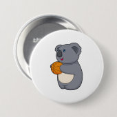 Koala Basketball-Spieler Basketball Button (Vorne & Hinten)