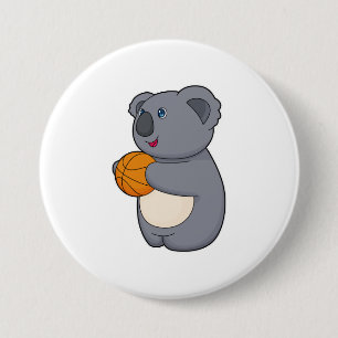 Koala Basketball-Spieler Basketball Button