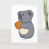 Koala Basketball-Spieler Basketball Karte (Rückseite)